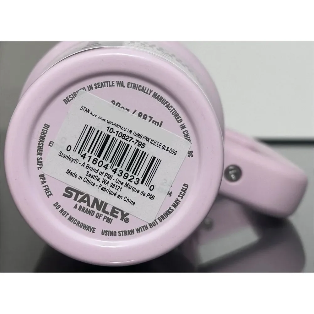 Stanley Quencher H2.0 FlowState Tumbler‎ 30oz, PINK ICICLE GLOSS - Picture 4 of 4